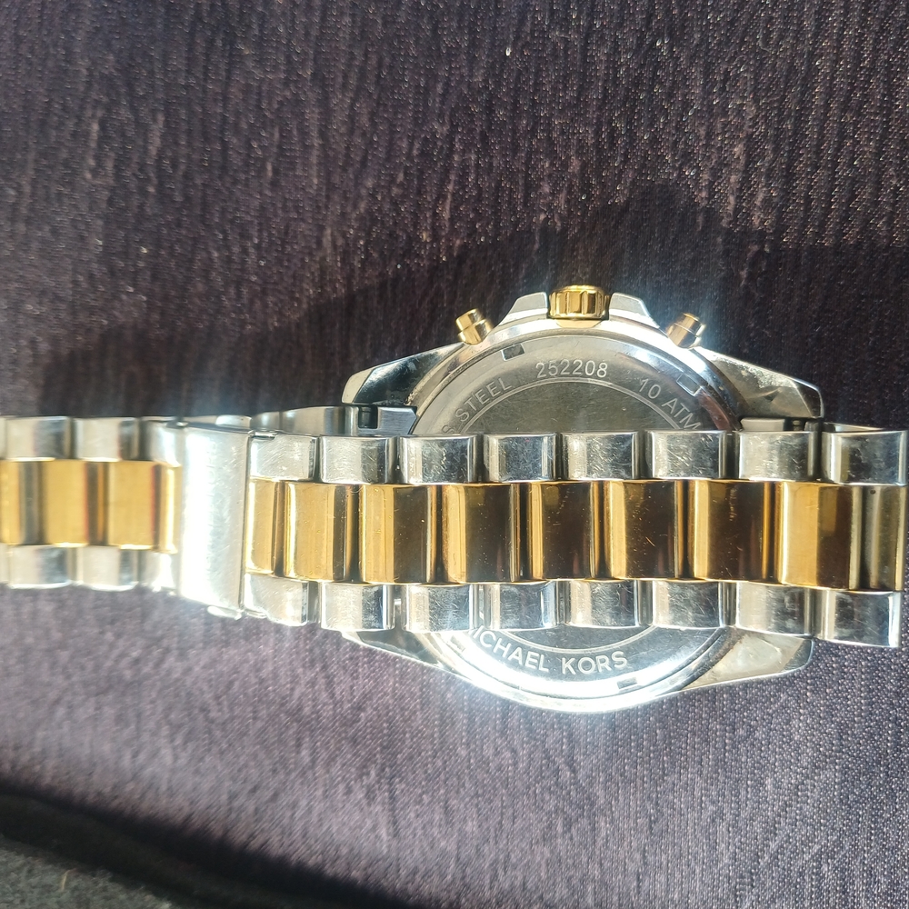 Michael Kors Gold and Silver Chronograph Watch - Picture 2 of 4